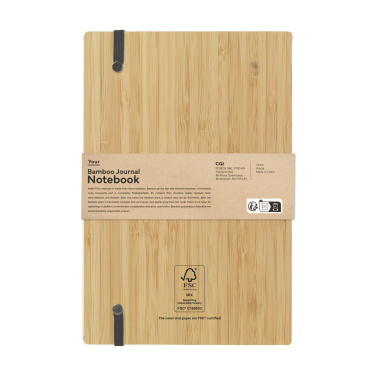 Logo trade corporate gift photo of: Bamboo Journal Naked Spine Paper Notebook A5