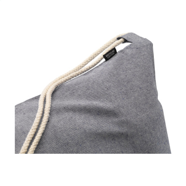 Logo trade promotional items image of: GRS Recycled Cotton PromoBag (180 g/m²) backpack