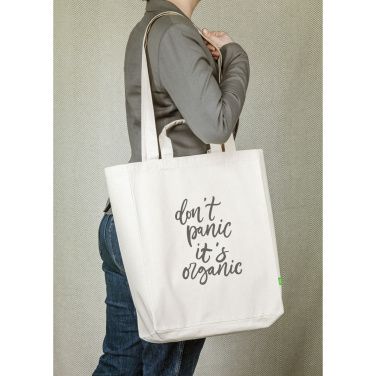 Logo trade promotional giveaways image of: Organic Cotton Canvas Tote Bag (280 g/m²)