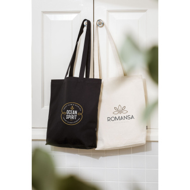 Logo trade promotional gift photo of: GRS Recycled Canvas Bag Natural (260 g/m²)