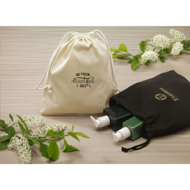 Logo trade promotional gifts image of: Gift Pouch GRS Recycled Cotton (150 g/m²) M