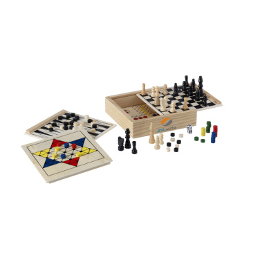 Logotrade promotional gift picture of: WoodGame 5-in-1 game set