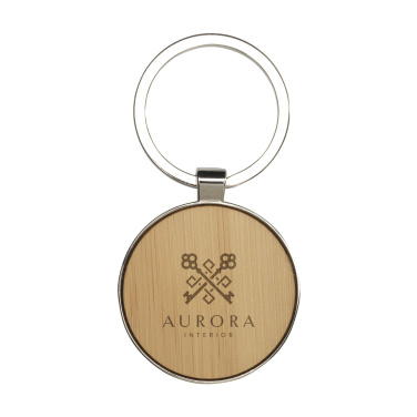 Logotrade corporate gift image of: Bamboo Key Circle keyring