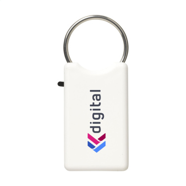Logo trade promotional merchandise picture of: Safe GRS Recycled Key Ring