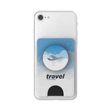 Logo trade promotional items image of: PopSockets® PopWallet+ card holder with PopGrip