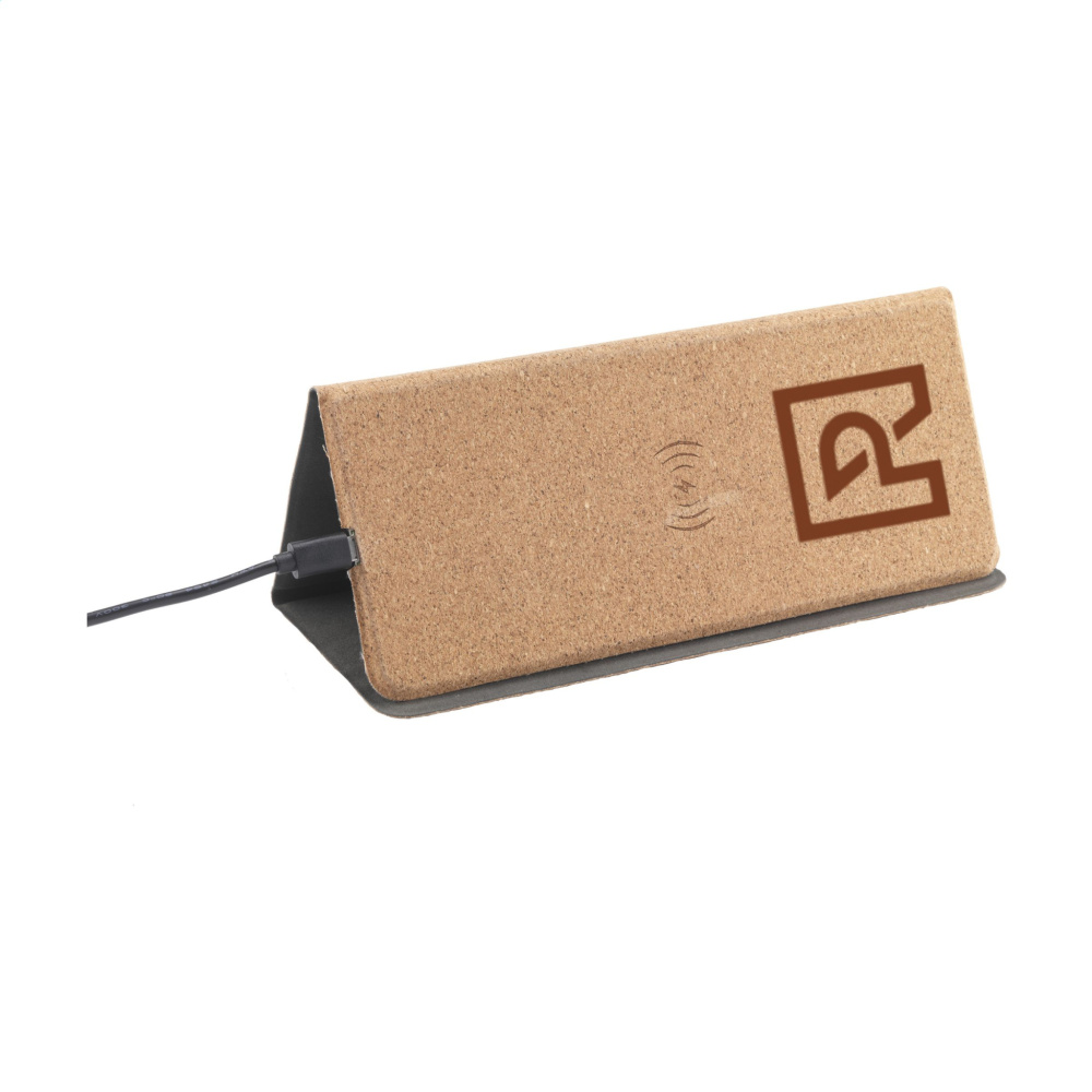 Logo trade advertising products picture of: Cork Wireless Charging Mousepad