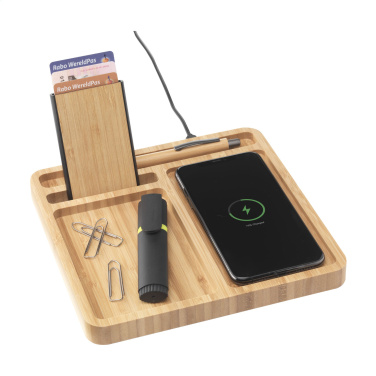 Logo trade promotional products image of: Bamboo Organizer charger