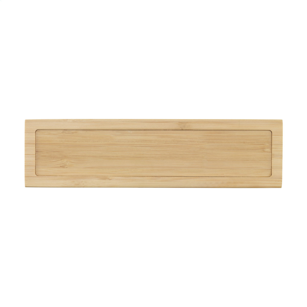 Logo trade promotional gifts picture of: Bamboo Alarm Clock with Wireless Charger
