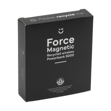 Logo trade corporate gifts picture of: Force Magnetic RCS Recycled Wireless Powerbank 5000