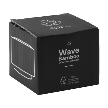 Logo trade corporate gift photo of: Wave Bamboo Wireless Speaker