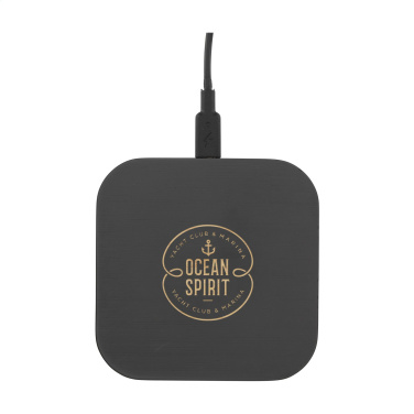 Logotrade corporate gift image of: Bamboo Wireless Charger 15W