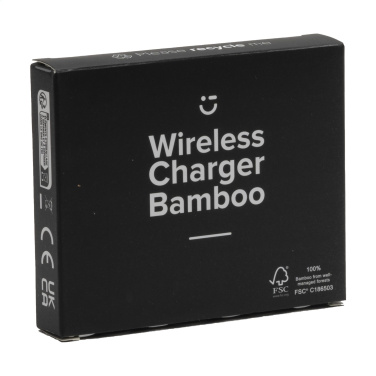 Logo trade promotional gift photo of: Bamboo Wireless Charger 15W