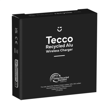 Logotrade advertising products photo of: Tecco GRS Recycled Alu 15W Wireless Charger
