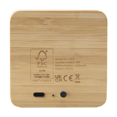 Logotrade promotional gift picture of: Sonido 5W Bamboo wireless speaker