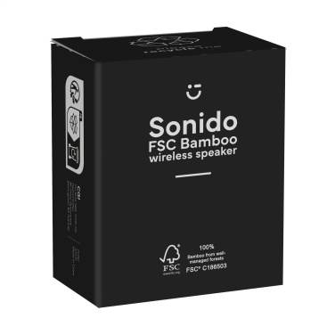 Logo trade promotional product photo of: Sonido 5W Bamboo wireless speaker