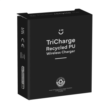 Logotrade promotional merchandise image of: TriCharge RCS  Recycled PU Wireless Charger