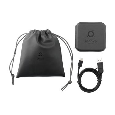 Logo trade promotional giveaway photo of: TriCharge RCS  Recycled PU Wireless Charger
