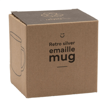 Logo trade promotional items picture of: Retro Silver Enamel Mug 350 ml