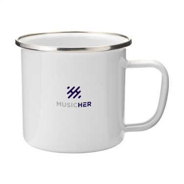 Logotrade promotional giveaway picture of: Retro Silver Enamel Mug 350 ml