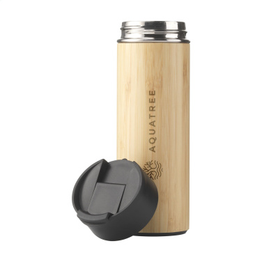 Logo trade promotional items picture of: Sakura 360 ml bamboo thermo bottle/thermo cup