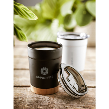 Logo trade corporate gifts picture of: Kobe Bamboo RCS Recycled Steel 350 ml coffee cup