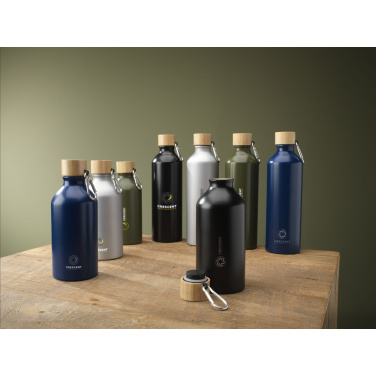 Logo trade advertising product photo of: AluBamboo GRS Recycled Alu 750 ml water bottle