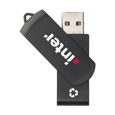 Logo trade corporate gifts image of: USB Twist Recycle 64 GB