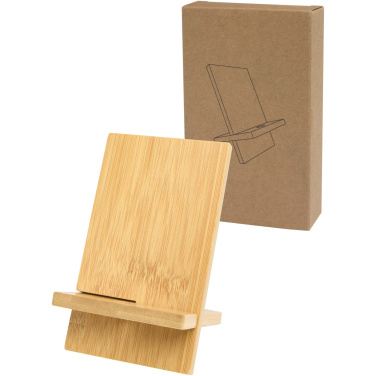 Logo trade business gift photo of: Ceibo detachable bamboo phone stand