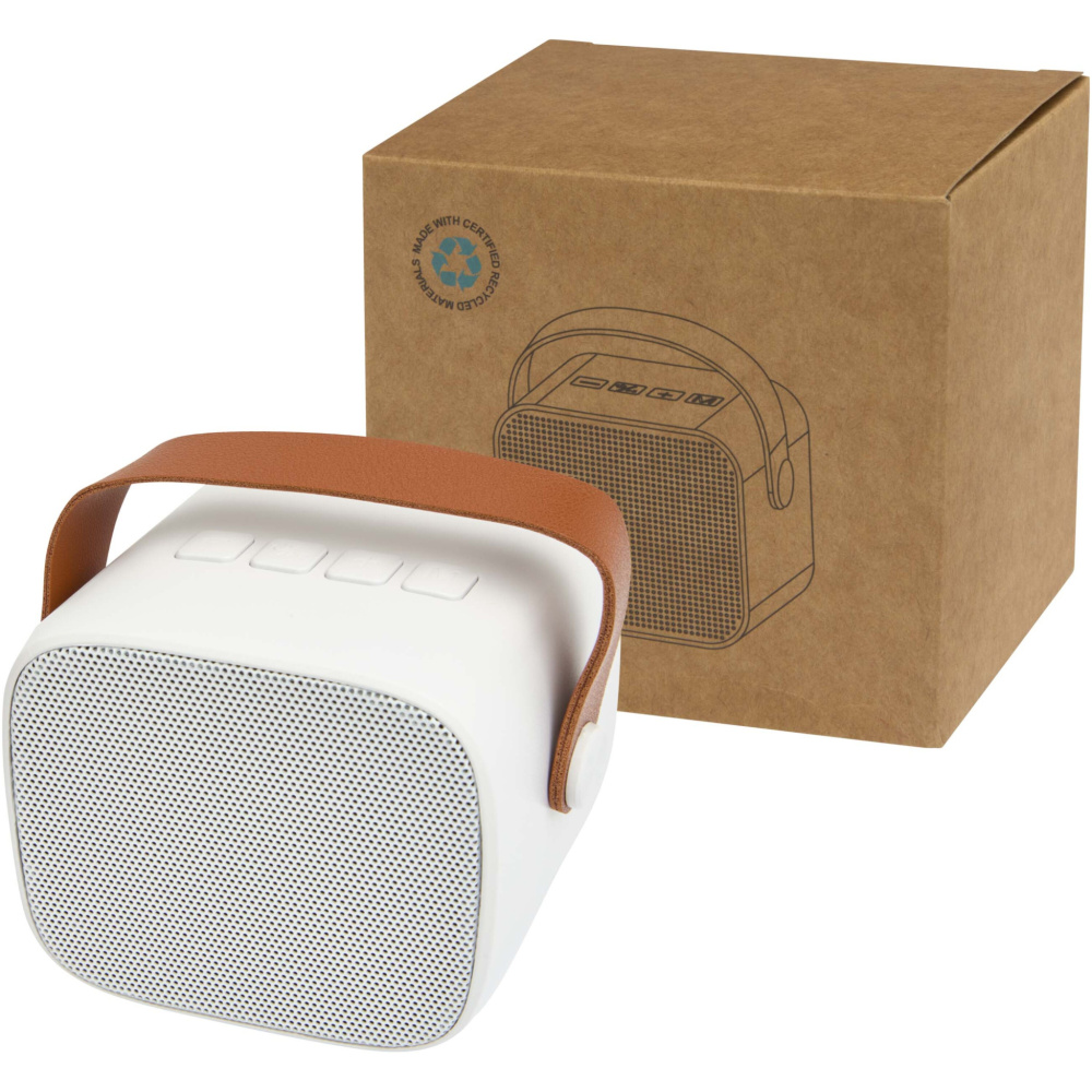 Logo trade business gifts image of: Diya 3W wireless recycled plastic speaker