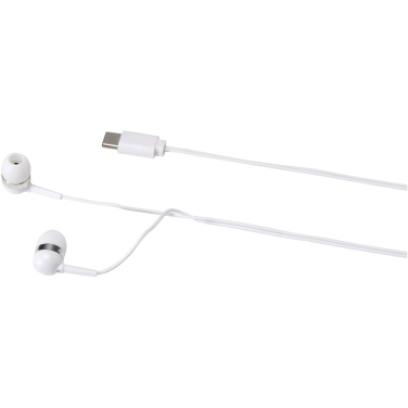 Logotrade promotional gift picture of: Dofida wired Type-C earbuds with recycled plastic storage box
