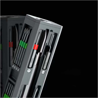 Logotrade advertising product picture of: SCX.design T20 30-piece screwdriver and repair set in aluminium case