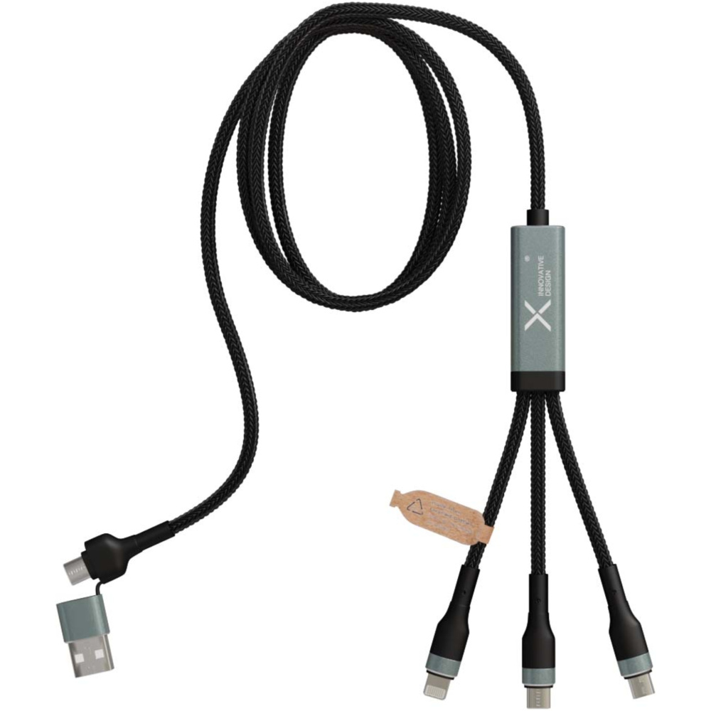 Logotrade promotional item picture of: SCX.design C53 100W 5-in-1 rPET ultra fast charging cable