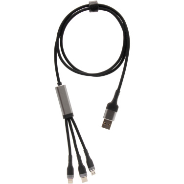 Logo trade promotional products image of: SCX.design C53 100W 5-in-1 rPET ultra fast charging cable