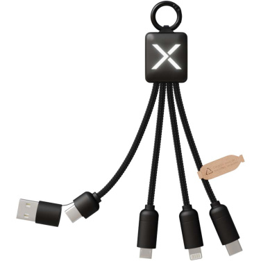 Logo trade promotional merchandise image of: SCX.design C13 15W 5-in-1 charging cable