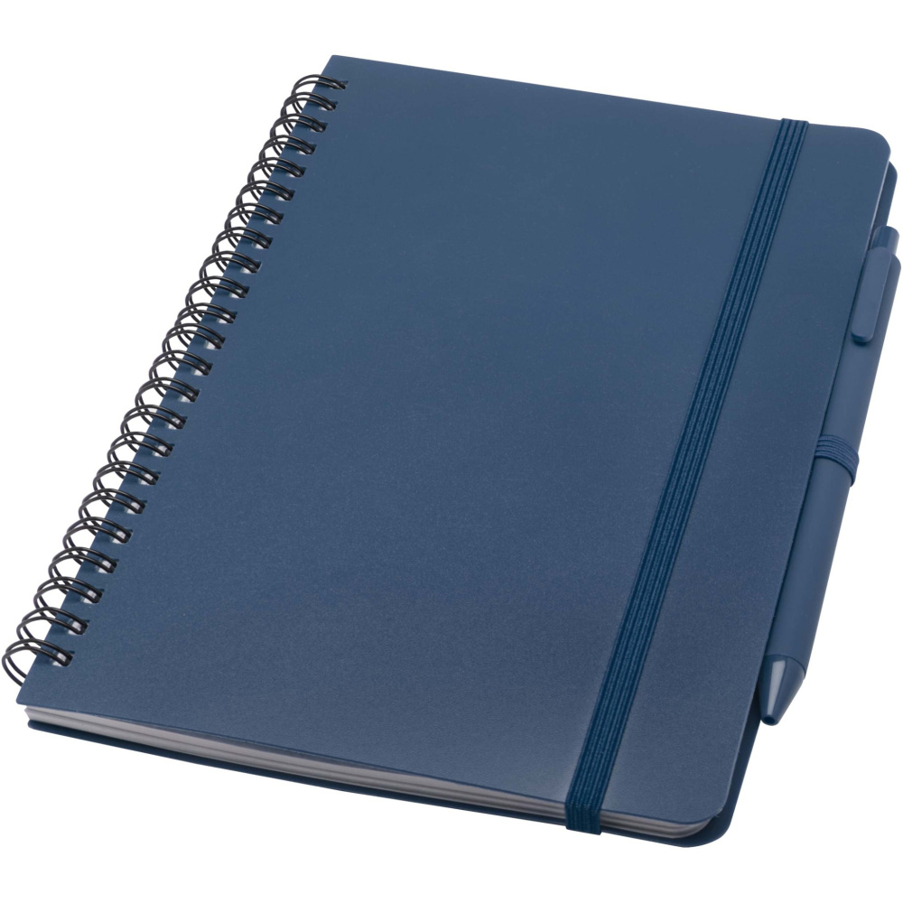 Logotrade promotional items photo of: Thalaasa A5 ocean-bound hard cover notebook with ballpoint pen (black ink)
