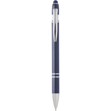 Logo trade promotional giveaway photo of: Kish ballpoint pen with silver finish (blue ink)