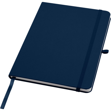 Logo trade promotional merchandise picture of: Teak A5 recycled hard cover notebook with lined pages