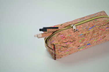 Logo trade business gift photo of: Coloured cork pencil case