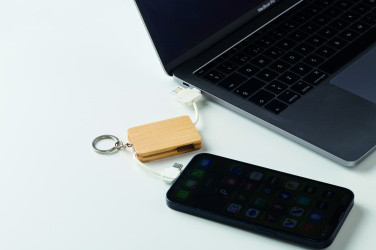 Logo trade promotional merchandise image of: Key ring charging cable