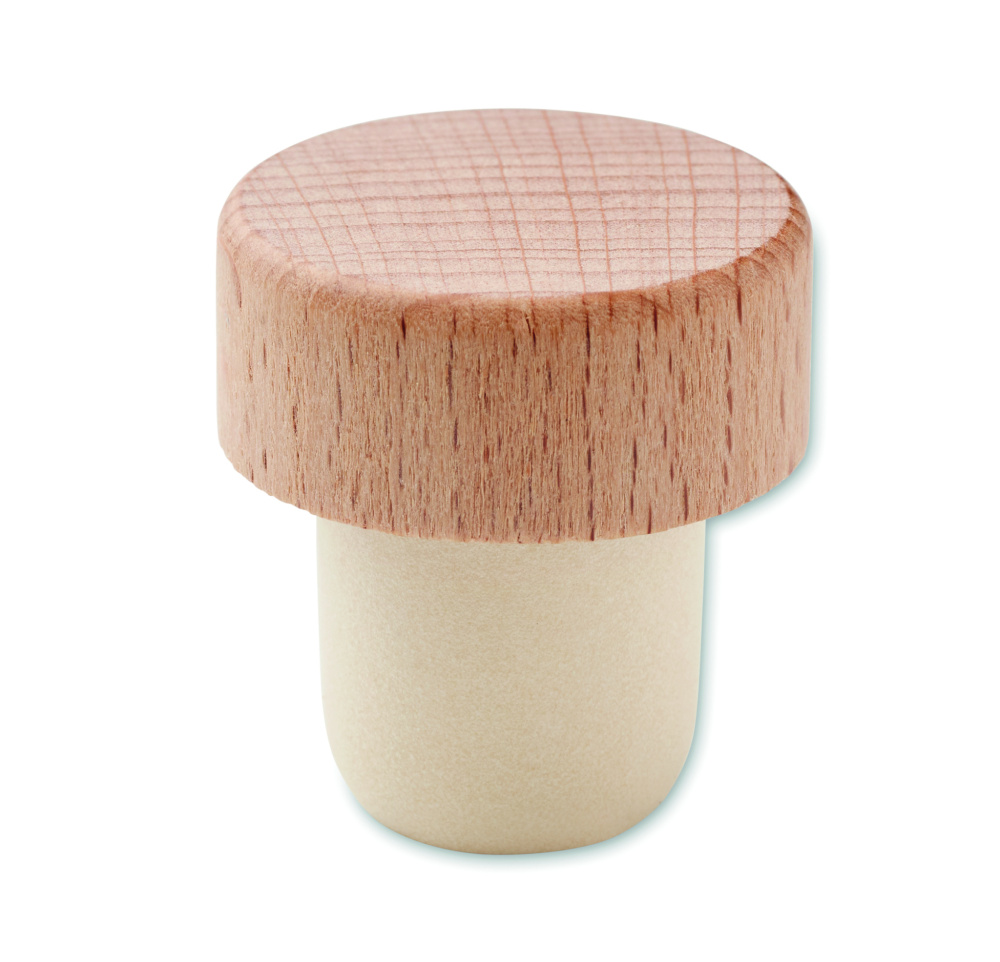 Logo trade promotional gifts image of: Beech wood bottle stopper
