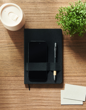 Logo trade promotional merchandise image of: A5 RPET notebook with pen