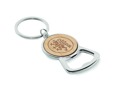 Logo trade promotional giveaways picture of: Recycled aluminium key ring