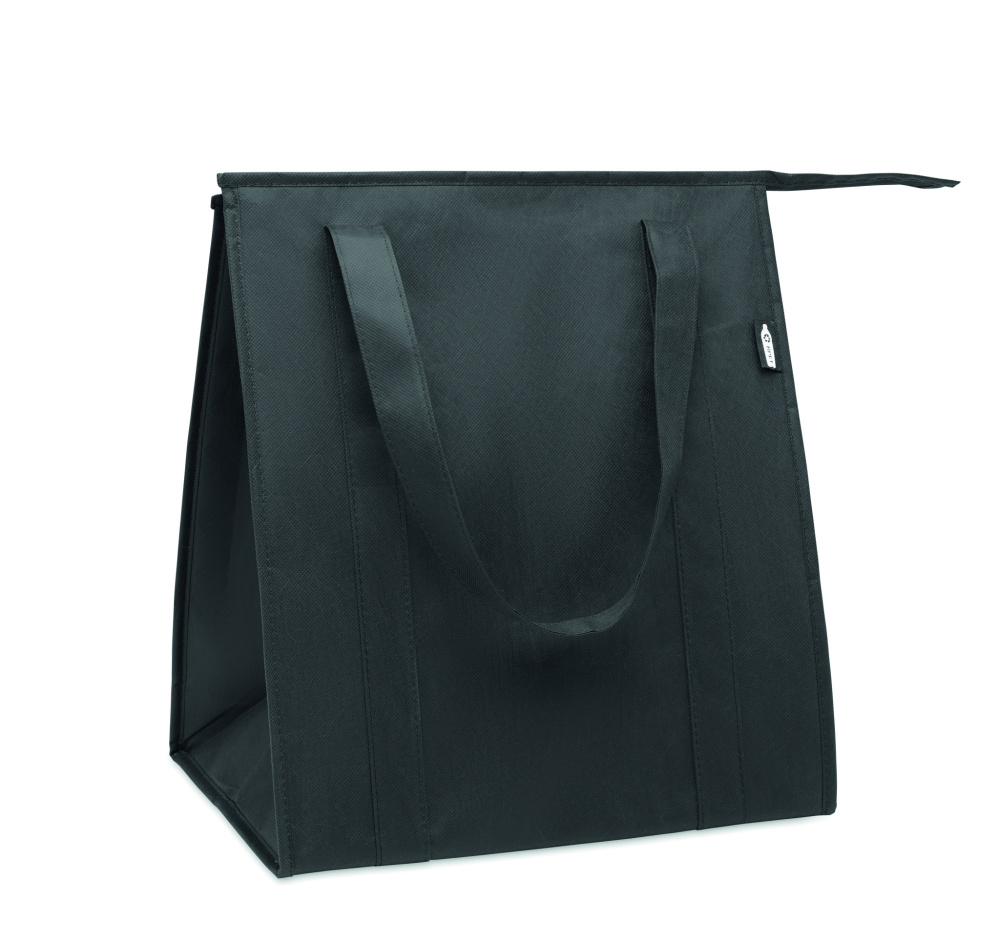 Logo trade promotional giveaways image of: Non woven RPET cooler bag