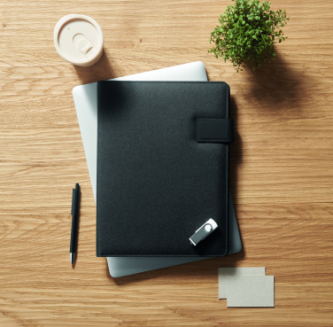 Logo trade promotional merchandise picture of: A4 folder and wireless charger