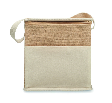 Logotrade promotional product image of: Jute and canvas cooler bag 3L