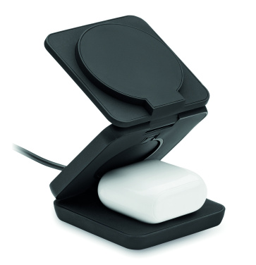 Logo trade business gifts image of: 3in1 foldable charging station