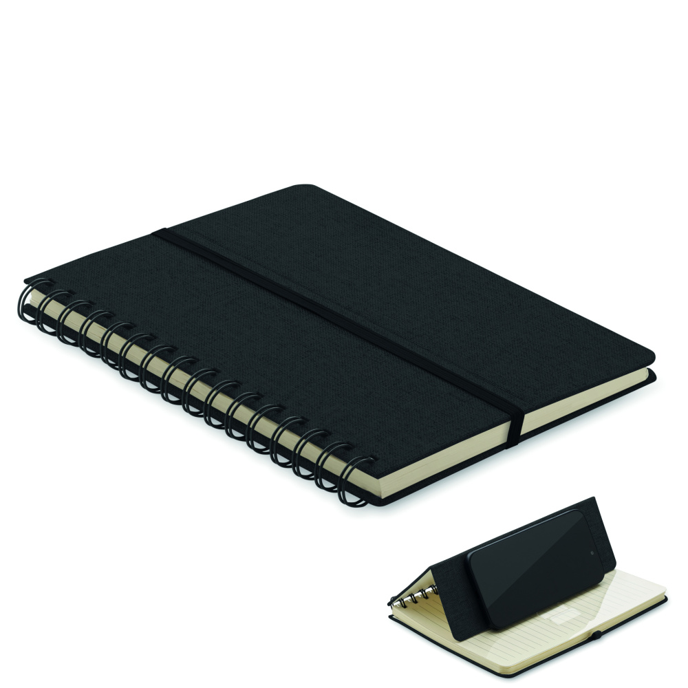 Logo trade corporate gift photo of: A5 notebook with phone holder