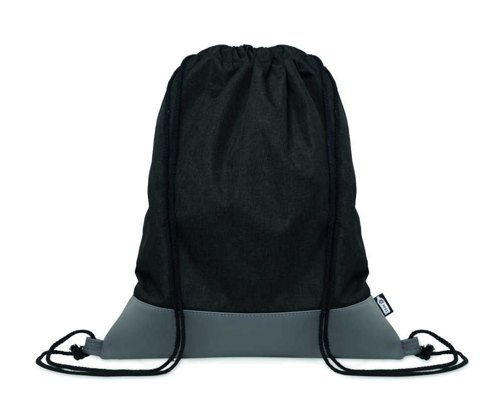 Logotrade business gift image of: RPET PU drawstring bag 2 tone