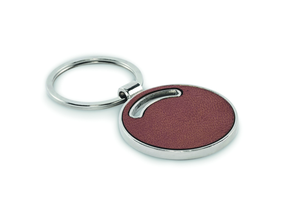 Logo trade advertising products image of: Round shape key ring
