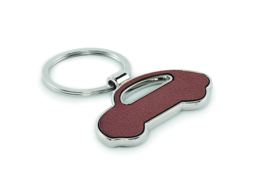 Logo trade promotional merchandise image of: Car shaped key ring